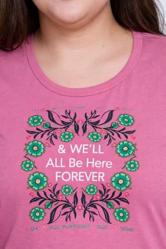 Image of In Love Women's Plus Size Longline T-Shirt with Side Pocket, 3 /4 Sleeve, Crew Neck