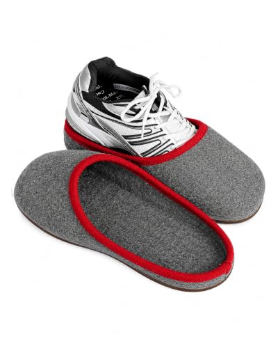 Chaussons invités chauds Pantoffelmann en feutre taille unique semelle caoutchouc