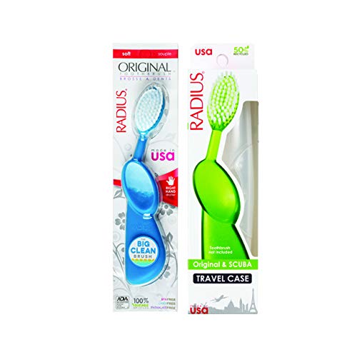 Toothbrush, Big Brush - Limited Edition - Neon Colors + Free Travel Case (Blue)