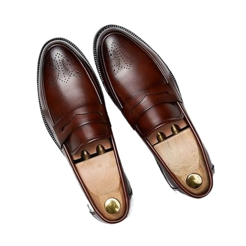 Dress Shoes for Men Golden Sapling Men's Leisure Brogue Shoes Classic Dress Loafers for Casual Business Formal Occasions