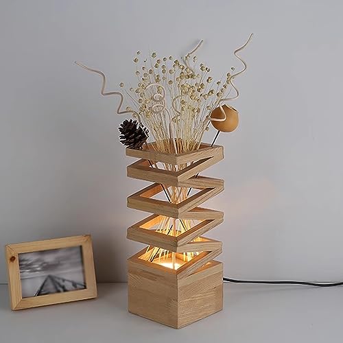 Lampe de bureau cadeau idéal déco table avec fleurs insérées unique