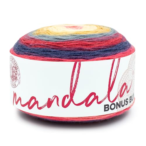 Image of Lion Brand Yarn Mandala Bonus Bundle Yarn, Yarn for Knitting, Crocheting, and Crafting, 1 Cake, Satyrs