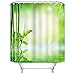 Produktbild X-Labor Bambus Duschvorhang 240x200cm Wasserdicht Stoff Anti-Schimmel inkl. 12 Duschvorhangringe Waschbar Badewannevorhang 180x200cm Muster-A