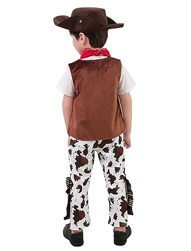 Disfraz completo de vaquero para niños 2-10 años miniatura 3