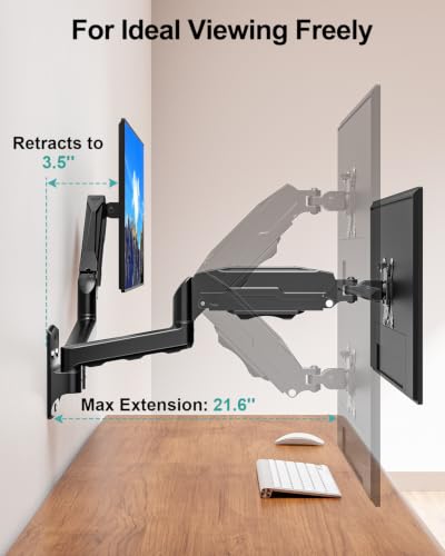 Image of MOUNT PRO Dual Monitor Wall Mount for Max 32 inch Screens, Up to 19.8lbs Each