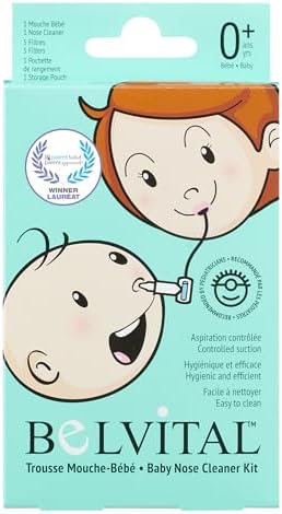 BELVITAL BABY NOSE CLEANER | SAFE BABY NASAL ASPIRATOR WITH EXTRA HYGIENE FILTERS