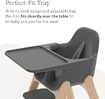 UPPAbaby Ciro Chaise haute/Soyeuse, Design facile à nettoyer/Traitement parfait pour amener le bébé à table/Garde de prêt-brevet/Position double, 180-Degree Repose-pieds rotatifs/Jake (Charbon/Rubberwood)