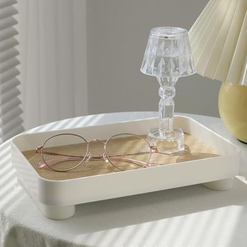 Bandeja multifuncional de madera Tofficu organizador joyas baño 7