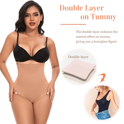 Image of Werena Tummy Control Shapewear for Women High Waisted Body Shaper Panties Slimming Girdle Shaping Briefs
