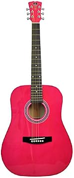 R&B 3/4th Sized Dreadnought Acoustic Guitar; Pink