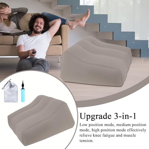 Almohada de elevación de piernas inflable con diseño ortopédico de cuña 4