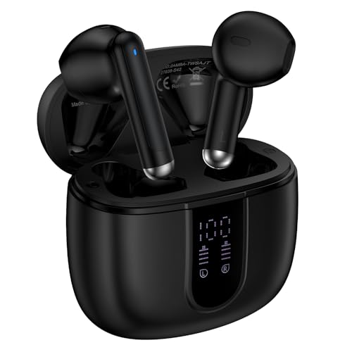 Wireless Earbuds Bluetooth Headphone for Samsung Galaxy S25 Ultra S24 S23 S22 S20 S10 A17 A36 A16 A15 60H Playback with Dual LED Display IPX7 Waterproof Sports in Ear Earphone for Pixel 10 9 8 7 Pro 6