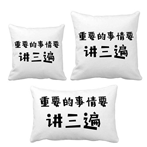 Parure de coussin avec citation à trois reprises DIYthinker pour canapé
