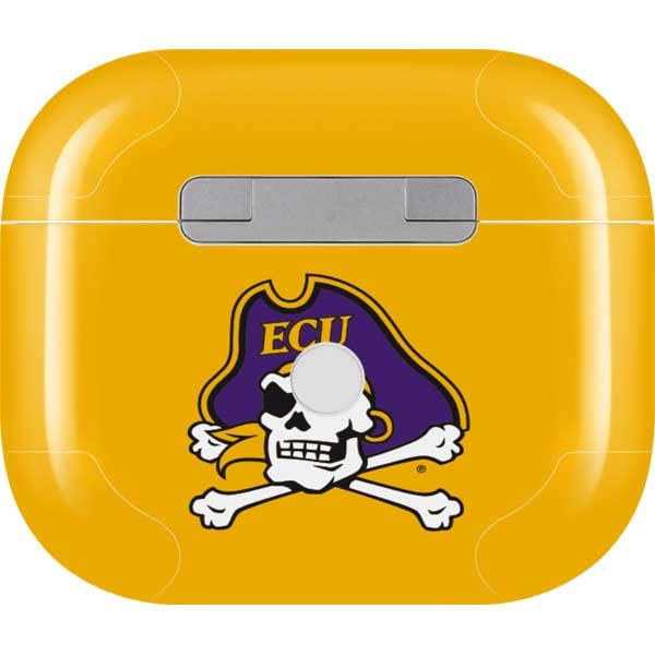 Skinit Decal Audio Skin Compatible with Apple AirPods (3rd Gen, 2021) - Officially Licensed ECU Pirates Logo Yellow Design