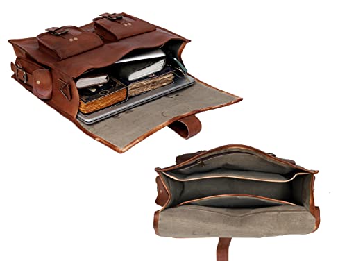 Bolso mensajero de cuero para laptop 16 pulgadas miniatura 6
