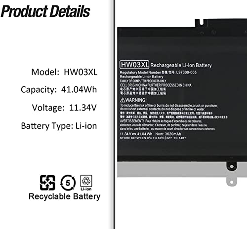 Batterie HW03XL de grande capacité pour ordinateur HP 17-CN 17-CP - 2