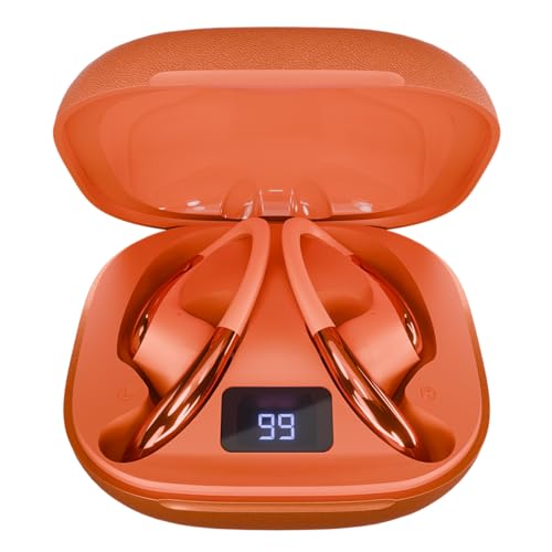 Image of ACwO DwOTS Sense Pro True Wireless Earbuds, 42dB ANC, Voice-First Mic System for Clear Calls, Skin-Friendly Ear Hooks, 12mm Drivers, Dual Pairing, Sweat Resistant, Advanced Bluetooth Ear Buds (Orange)