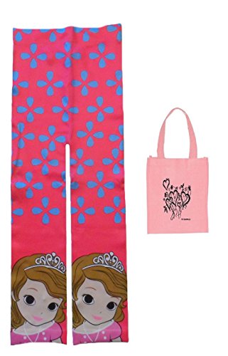 Disney Big Girls' Sofia The First Tights & Tote - 2 Piece Gift Set