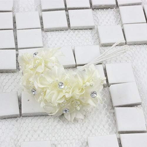 EdricShop 6 PecasPecas hechas a mano Da Flor Artificial Flor Artificial Buque DE Flores Decoracao Do Casamento Coroa DIY Oficio Presente Recort -