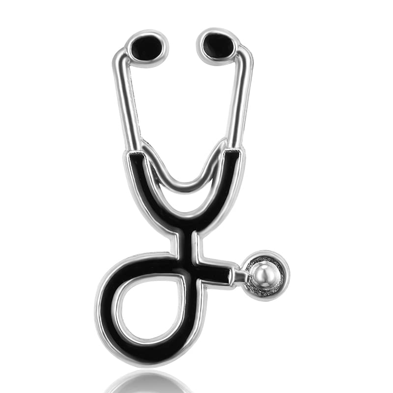 Broches Médico Enfermera Estetoscopio Broche Para Mujeres Hombre Joyería Médica Esmalte Pin Denim Chaquetas Collar Insignia Atractivo Procesamiento