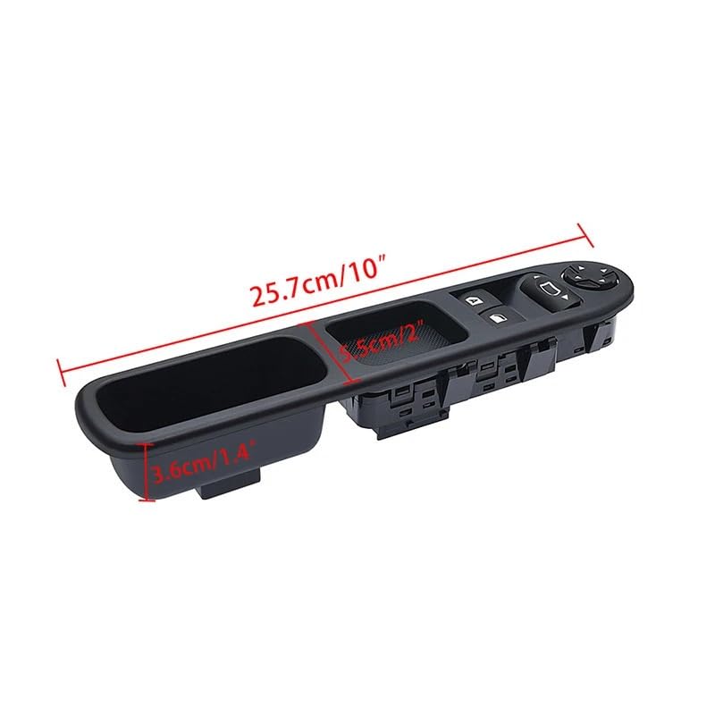 Commande leve vitre 6554QC interrupteur principal pour Peugeot 207 2007-2015 2 pieces