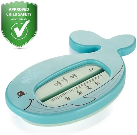 reer MyHappyBath Baby Bath Thermometer, Whale Design, Child Safe ...