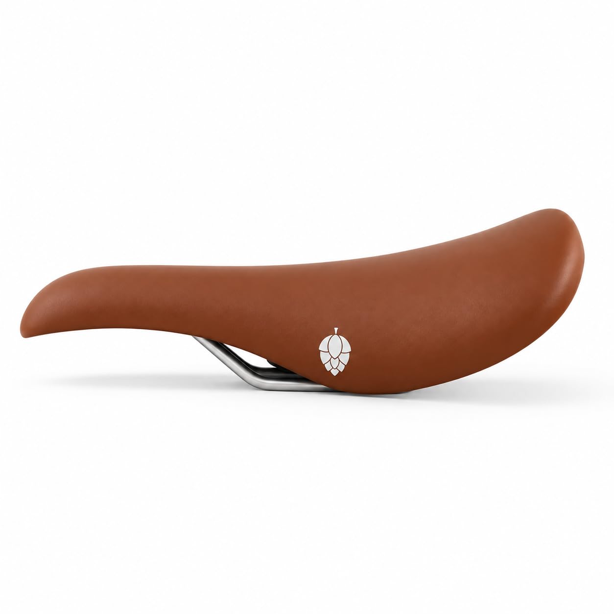 HOPFEN RAD GAVIA Bicycle Saddle Road Bike Retro Vintage Brown - Premium Road Bike Saddle Ergonomic Padded Faux Leather for Fixie Single Speed Road Bike
