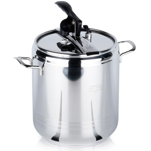 Olla a presión de acero, apta para inducción, 9 l
