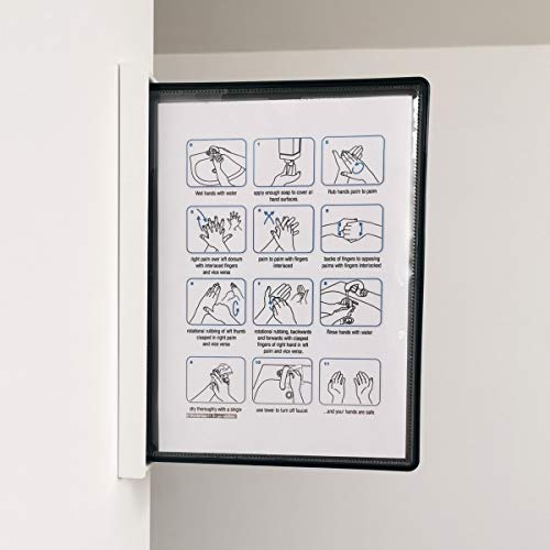 Leviatan Wand-Sichttafelsystem Wandhalterung für Sichttafeln Tafelsystem aus Metall zum Anschrauben an die Wand, Im Lager, in der Werkstatt, im Geschäft, im Labor + 10 grüne Sichttafeln