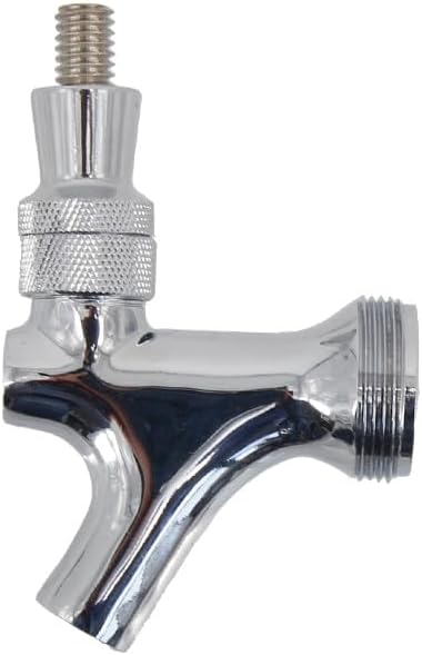 Chrome Brass Beer Faucet with Stainless Lever Homebrew Kegging Part Standard US Beer Tap Kegging Equipment Homebrew Supply