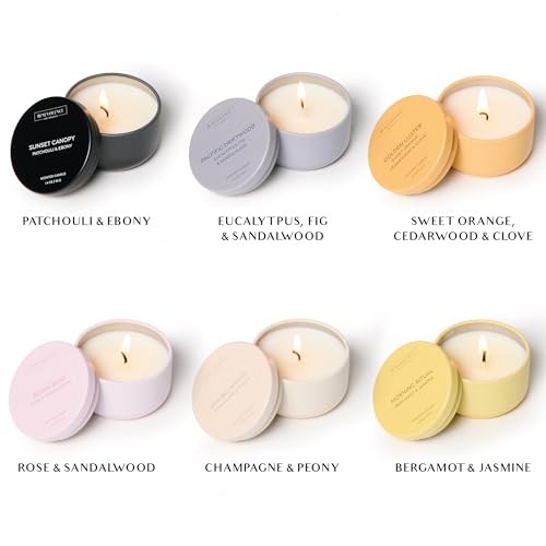 Benevolence LA Candle Gift Set – 6 Soy Scented Candles (1.4 oz) | Aromatherapy Candles with Orange, Eucalyptus, Rose & Jasmine | Gift Set Ideas for Women & Men | Ready for Gifting - Image 3