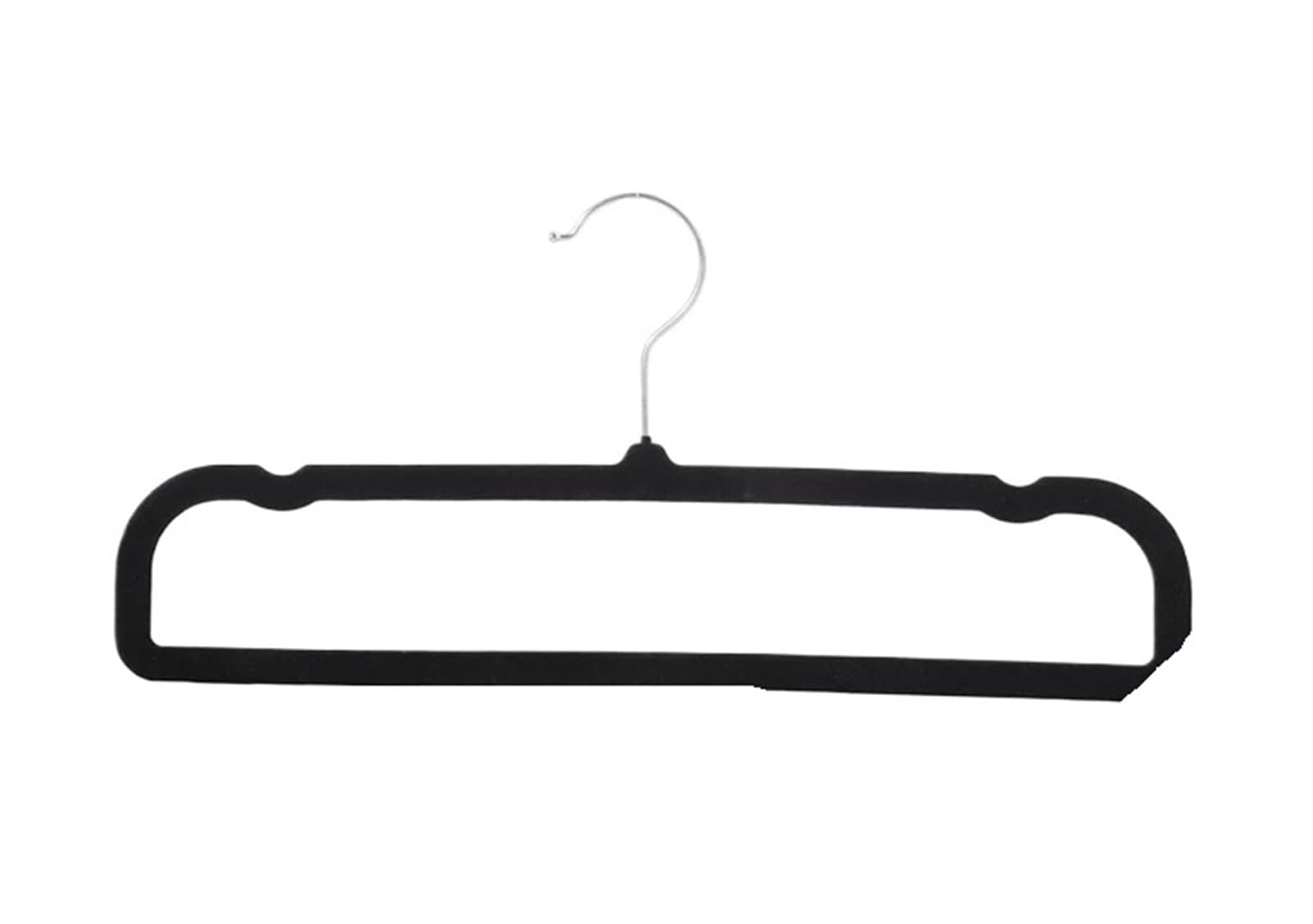 10–30 Stück rutschfeste Samt-Kleiderbügel – platzsparende schwarze Kleiderbügel für Schrank, perfekt für BHs, Jeans, Hosen und Feinwäsche (10 Stück)
