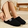 Luxvara Hausschuhe Winter Plüschhausschuhe Bequeme Warme Pantoffeln drinnen und draußen Slippers Rutschfeste, atmungsaktiv Gästehausschuhe für Damen Herren zu Hause Hotel, Schwarz, 38-39 EU #5