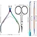 Cuticle Nipper, Curved Cuticle Scissors, Cuticle Remover Trimmer Pusher Nippers, Precision Manicure Scissor Nail Cuticle Trimmer, Professional Stainless Steel Nail Scissors for Cuticle Care - 4Pack