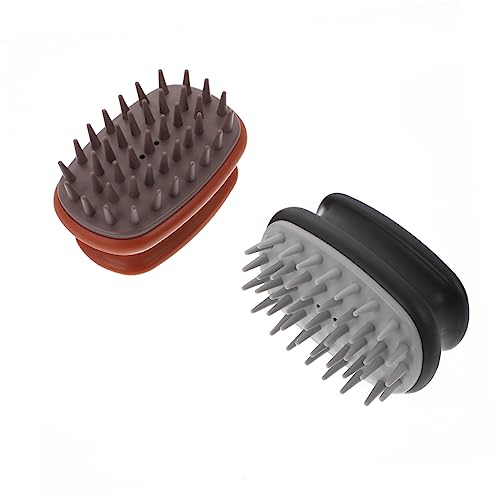 KOMBIUDA 2 Pcs Head Cleaning Brush Hair Shampoo Scalp Massager Portable Brush Massage Hair Brush Sauve Shampoo Head Comb Massage Brush Shampoo Massager Brush Shampoo Hair Brush Pp Black