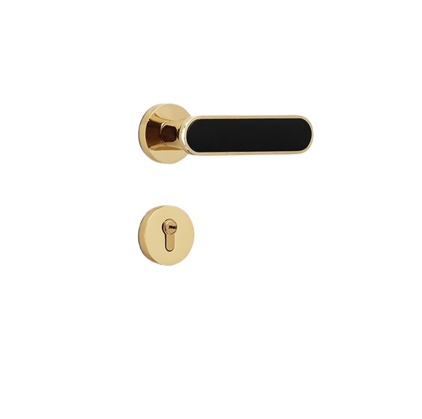 NYRXRYTCA Bedroom Door Lock Handle Golden Silent zinc Alloy Light Luxury Room Magnetic Handle Split Indoor Door Lock(Golden 7255 magnetic)