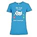 Produktbild Hniunew Damen Kurzarm Meine Katze Bedruckte Kurze ÄRmel Tee T-Shirt O-Ausschnitt Mode Active T-Shirt Top Bluse Freizeit Chat Nachthemd Rundhals Thermoshirt Kurzarmtrikot Oberteile