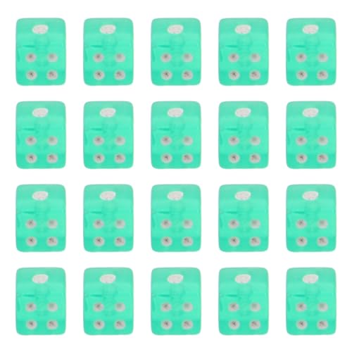 Mini dados transparentes y verdes cuadrados de plástico para manualidades y juegos, 500 unidades