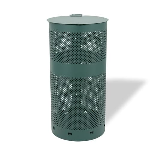 Round Waste Can - 100% Rust-Free Aluminum - D030-Green
