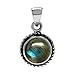 Natural Labradorite 925 Sterling Silver Rope Solitaire Pendant