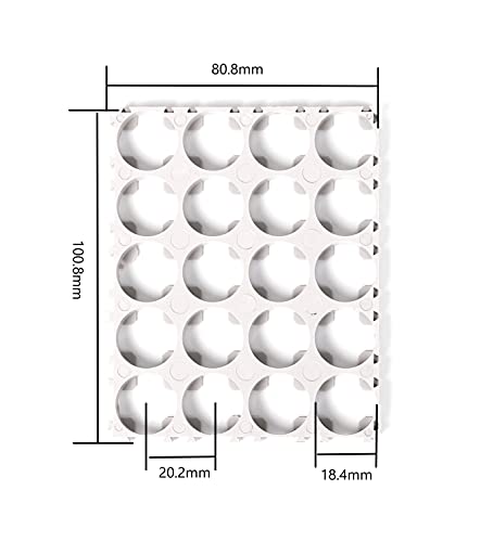 J-Chen Fireproof Material 4X5 Cell Spacer 18650 Lithium Battery Plastic Holder Bracket (Pack Of 32) #TOP1