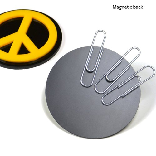 Gobadges Lc0054 3D Rockon Orange - 3" Magnetic Acrylic Layered Grill Badge/Uv Stable & Weather-Proof/Works Grill Badge Holder #TOP4