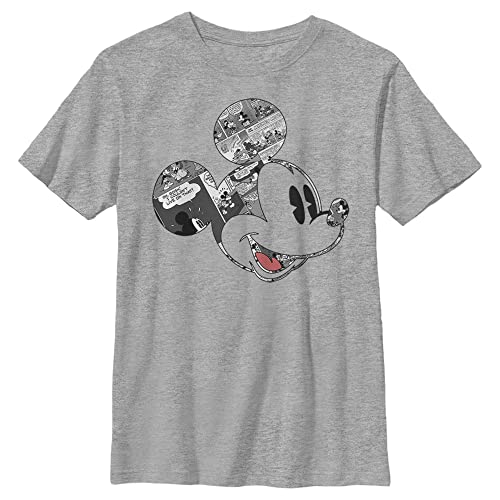 T-shirt Disney garçon gris chiné taille L vêtement manga Mickey Mouse