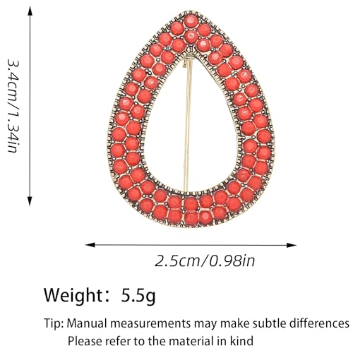 Image of Turquoise West Cowboy Oval Tear Drop Brooch Pin for Women Retro Brooches Pins Classic Fashion Jewelry Accessories Gift