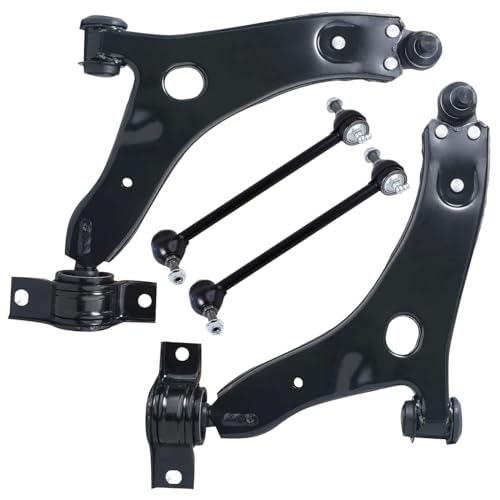 Detroit Axle - 4pc Front Control Arms Sway Bars for 2004-2011 Ford Focus 2005 2006 2007 2008 2009 2010, 2 Lower Control Arms w/Ball Joints 2 Sway Bar Links Assembly Suspension Kit Replacement