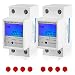 Produktbild LCD Digitale Stromzähler Wechselstromzähler Hutschiene: 2 Stück LCD Digitale Stromzähler 5(80) A 220V - Wechselstromzähler Hutschiene KWh Zähler 1-phasiger 2-poliger 2P-DIN-Schienen-Stromzähler