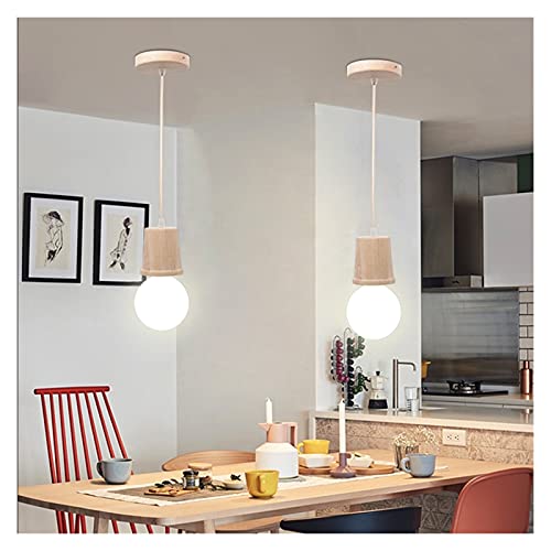 Lustres LED en bois E27 éclairage modulable et durable - 6