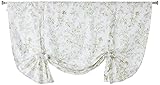 Laura Ashley Home - Cotton Pole Top Valance, Stylish & Lightweight Window Treatment for Home Decor (Lindy Green, 50' x 25')
