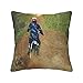 Funda De Cojínes 45x45cm Montando Motocross Dirt Bike en Camino de Tierra Funda De Cojín Hogar Decorativo Almohada para Sofá Dormitorio Sala Cama Hogar Coche Sillas