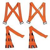 Forearm Forklift Shoulder Harness – Standard - Lift and Move Furniture, appliances, Supports up to 800 lb. Moving Harness Set, 2 Harnesses and 2 Center Straps that are ea 9’4” Long, 1 Pack, Orange